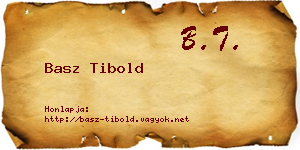Basz Tibold névjegykártya